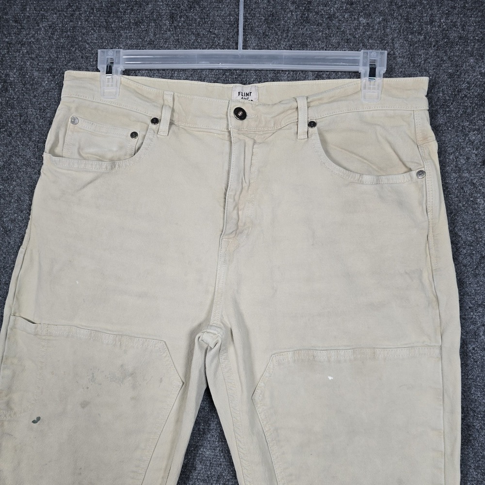 Huckberry Flint And Tinder Pants Mens 34x32 Mason Canvas Double Knee Distressed - Picture 4 of 13